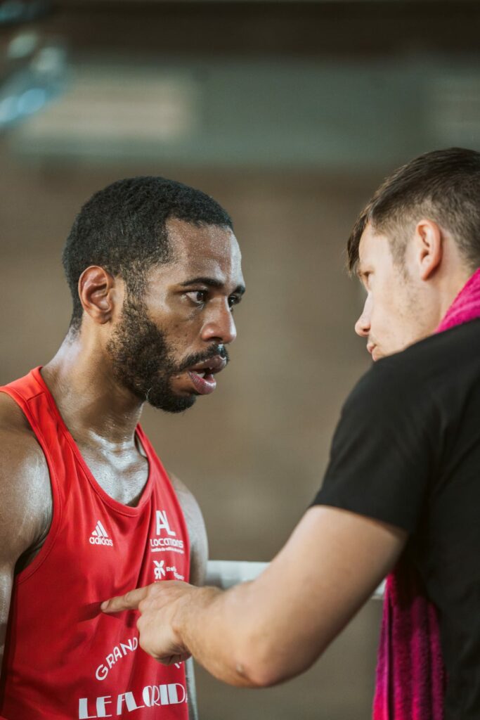 Un de nos boxeurs durant un combat de boxe anglaise à Toulouse