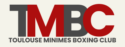 Logo du club de boxe à Toulouse Minimes avec les lettres TMBC en rouge et noir